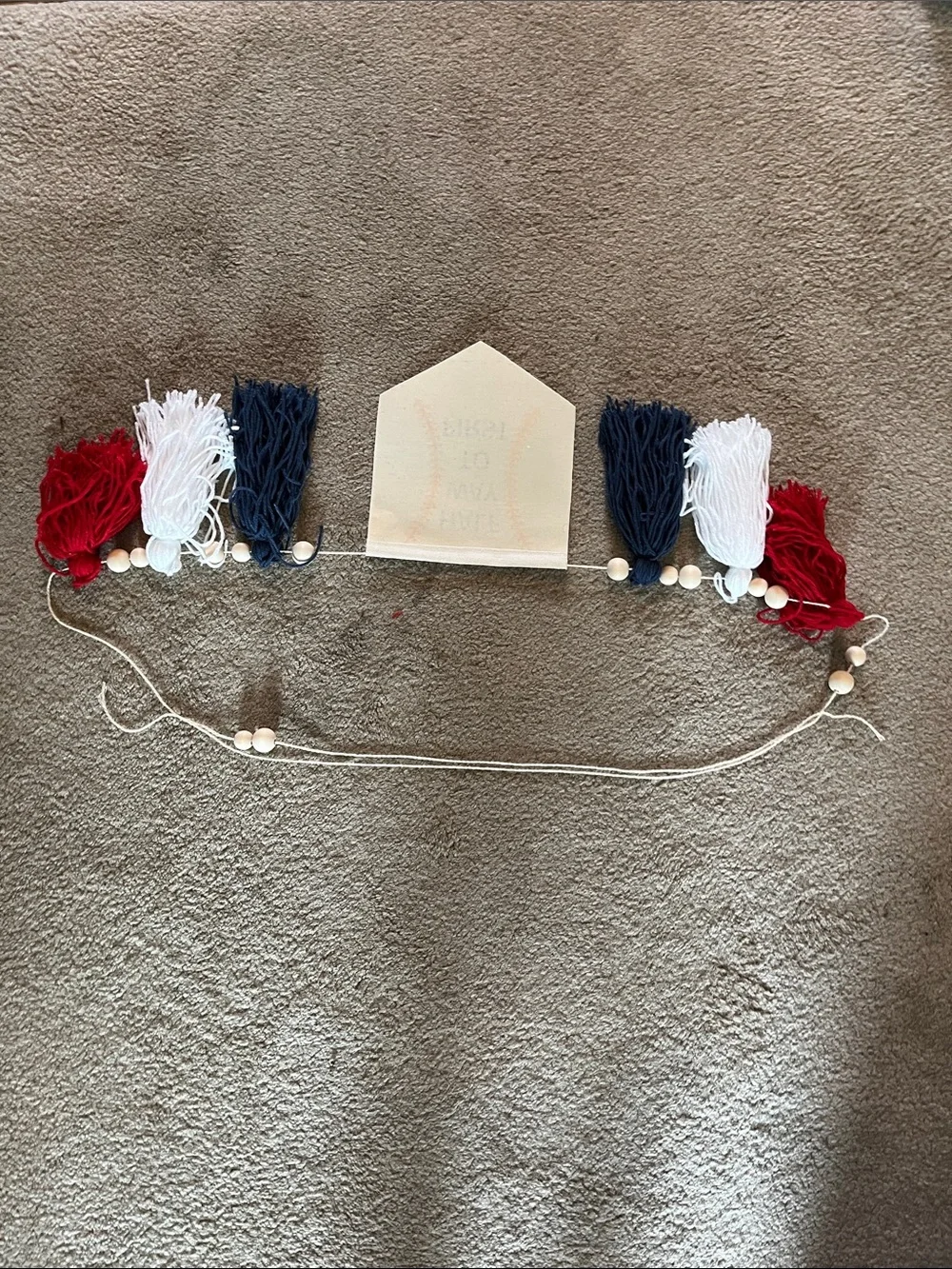 Half way to one year old baseball themed banner for highchair
